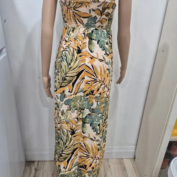 Rewind Tropical Palm Tree Maxi Dress Size XS - Picture 5 of 8